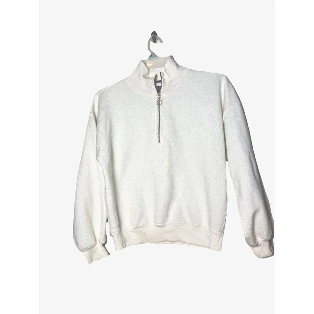 J. Crew Heritage Fleece Half-zip Sweatshirt Women's Size Medium